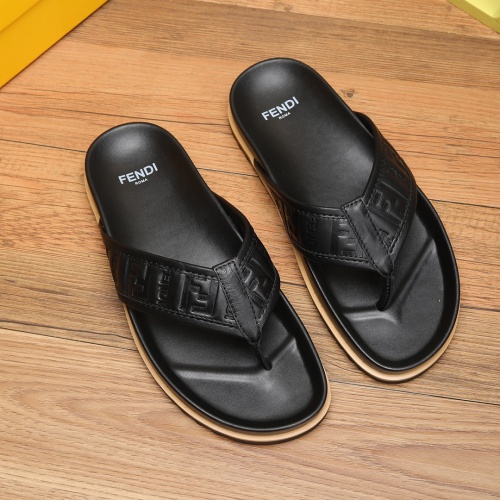 Replica Fendi Slippers For Men #1225625 $56.00 USD for Wholesale