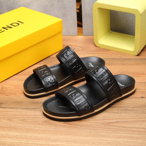 Wholesale Fendi Slippers For Men #1225626 $56.00 USD, Wholesale Quality Replica Fendi Slippers