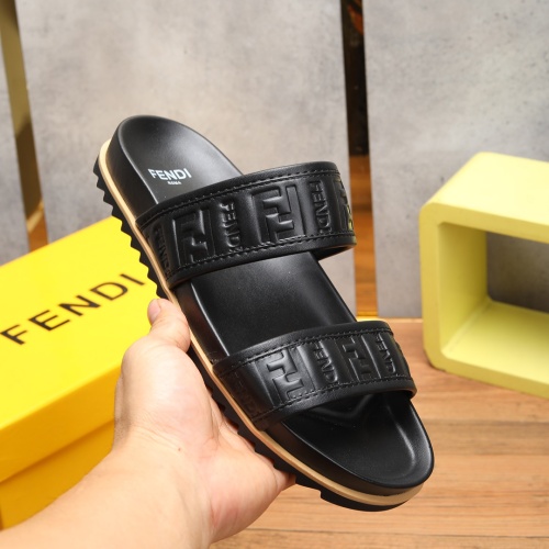 Replica Fendi Slippers For Men #1225626 $56.00 USD for Wholesale