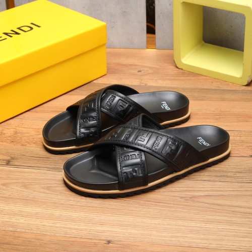 Wholesale Fendi Slippers For Men #1225627 $56.00 USD, Wholesale Quality Replica Fendi Slippers