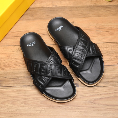 Replica Fendi Slippers For Men #1225627 $56.00 USD for Wholesale