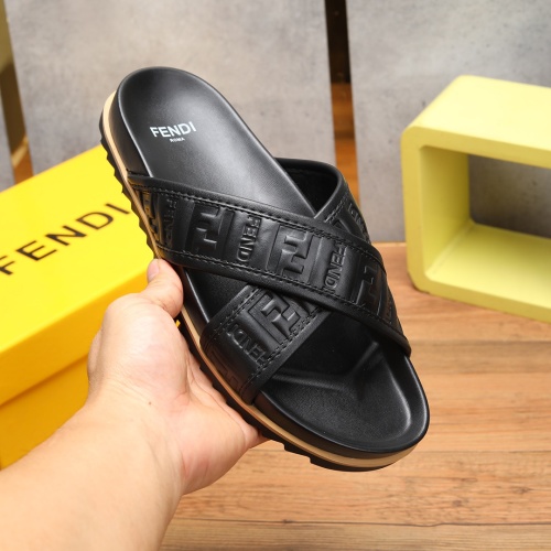 Replica Fendi Slippers For Men #1225627 $56.00 USD for Wholesale