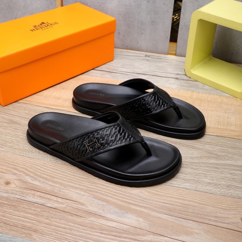 Replica Hermes Slippers For Men #1225628 $56.00 USD for Wholesale