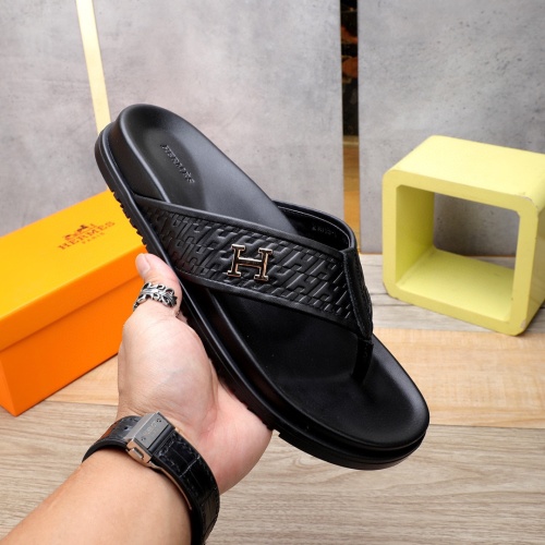 Replica Hermes Slippers For Men #1225628 $56.00 USD for Wholesale