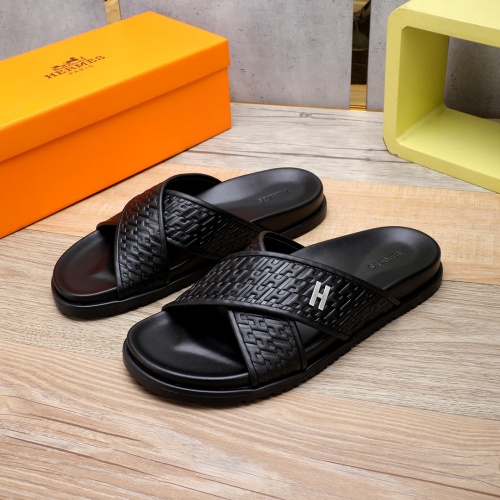 Wholesale Hermes Slippers For Men #1225629 $56.00 USD, Wholesale Quality Replica Hermes Slippers