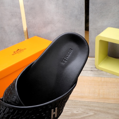 Replica Hermes Slippers For Men #1225629 $56.00 USD for Wholesale