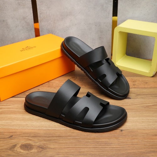 Replica Hermes Slippers For Men #1225631 $56.00 USD for Wholesale