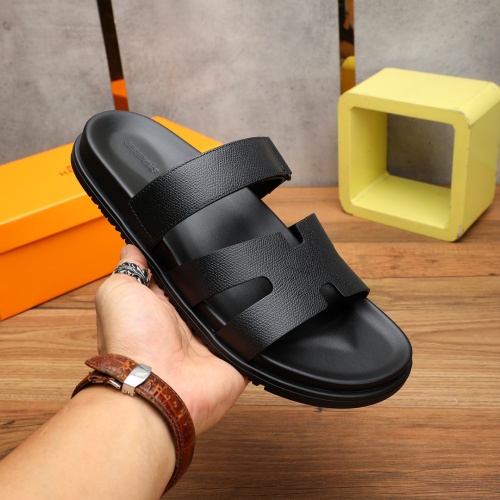 Replica Hermes Slippers For Men #1225632 $56.00 USD for Wholesale