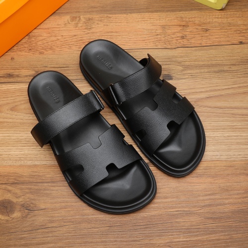 Replica Hermes Slippers For Men #1225632 $56.00 USD for Wholesale