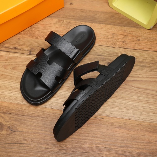 Replica Hermes Slippers For Men #1225632 $56.00 USD for Wholesale