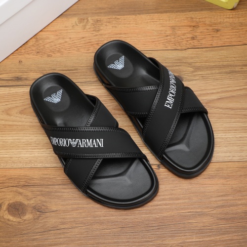 Wholesale Armani Slippers For Men #1225653 $56.00 USD, Wholesale Quality Replica Armani Slippers