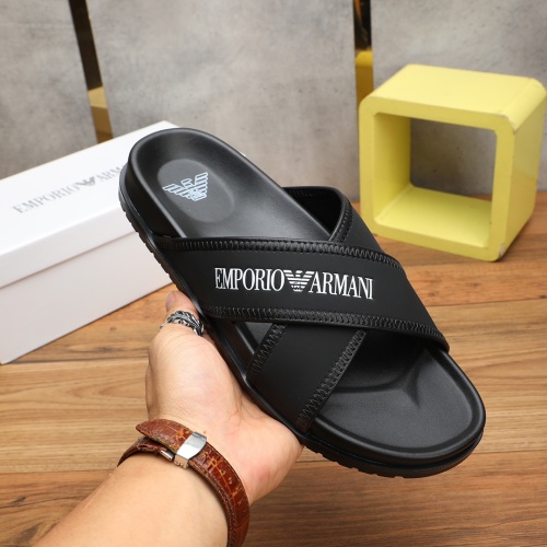 Replica Armani Slippers For Men #1225653 $56.00 USD for Wholesale