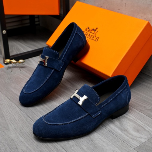 Wholesale Hermes Leather Shoes For Men #1225932 $92.00 USD, Wholesale Quality Replica Hermes Leather Shoes