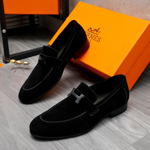 Wholesale Hermes Leather Shoes For Men #1225934 $92.00 USD, Wholesale Quality Replica Hermes Leather Shoes