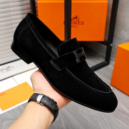 Replica Hermes Leather Shoes For Men #1225934 $92.00 USD for Wholesale