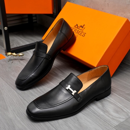 Wholesale Hermes Leather Shoes For Men #1225935 $92.00 USD, Wholesale Quality Replica Hermes Leather Shoes