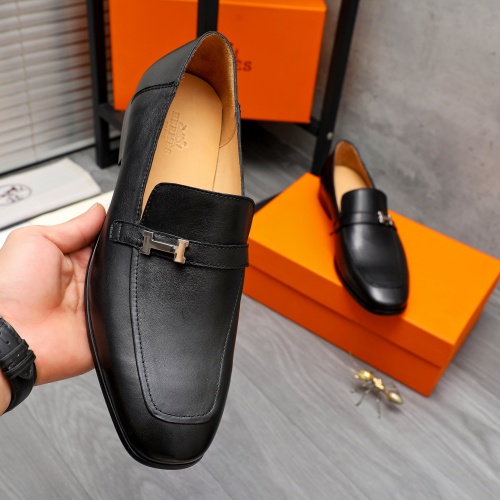 Replica Hermes Leather Shoes For Men #1225935 $92.00 USD for Wholesale