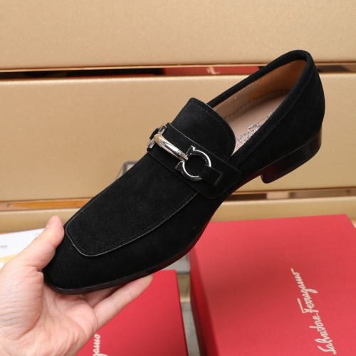 Replica Salvatore Ferragamo Leather Shoes For Men #1226122 $122.00 USD for Wholesale