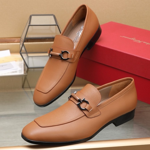 Wholesale Salvatore Ferragamo Leather Shoes For Men #1226123 $122.00 USD, Wholesale Quality Replica Salvatore Ferragamo Leather Shoes