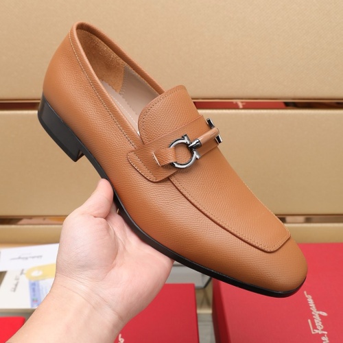 Replica Salvatore Ferragamo Leather Shoes For Men #1226123 $122.00 USD for Wholesale