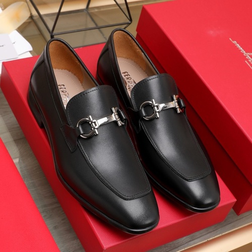 Replica Salvatore Ferragamo Leather Shoes For Men #1226125 $122.00 USD for Wholesale