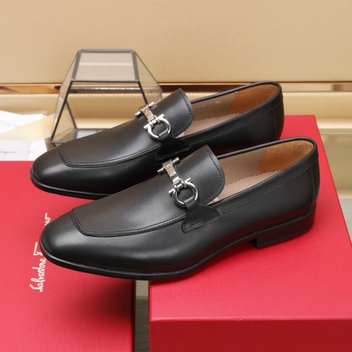 Replica Salvatore Ferragamo Leather Shoes For Men #1226125 $122.00 USD for Wholesale