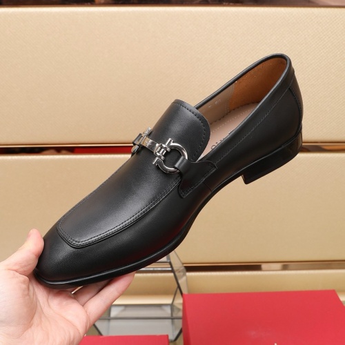 Replica Salvatore Ferragamo Leather Shoes For Men #1226125 $122.00 USD for Wholesale