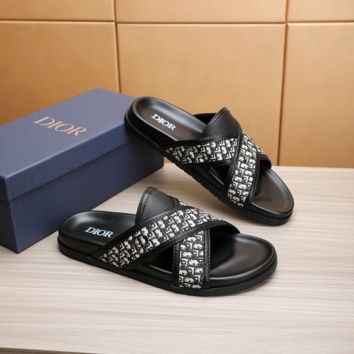 Replica Christian Dior Slippers For Men #1226285 $52.00 USD for Wholesale