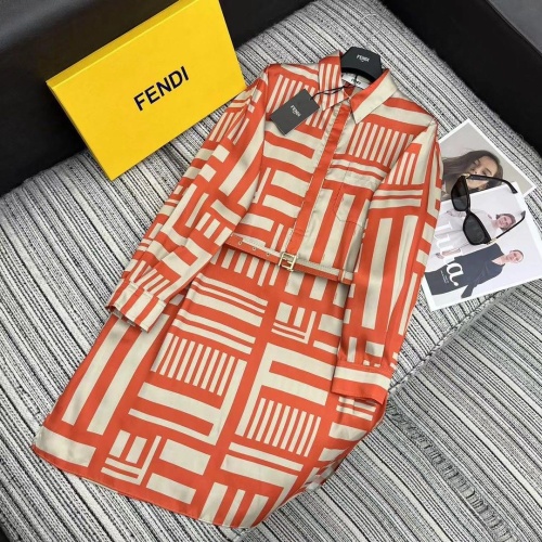 Wholesale Fendi Dresses Long Sleeved For Women #1226462 $108.00 USD, Wholesale Quality Replica Fendi Dresses