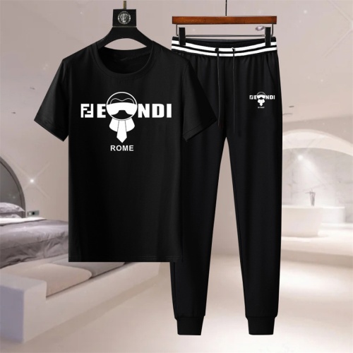 Wholesale Fendi Tracksuits Short Sleeved For Men #1227221 $76.00 USD, Wholesale Quality Replica Fendi Tracksuits