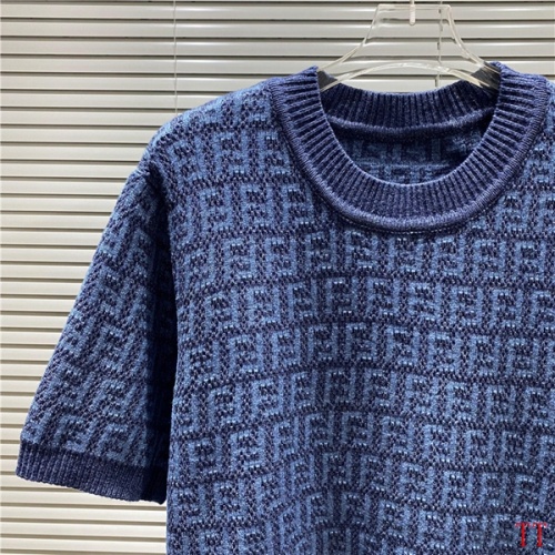 Replica Fendi Sweaters Short Sleeved For Men #1227343 $48.00 USD for Wholesale