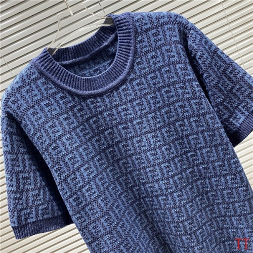 Replica Fendi Sweaters Short Sleeved For Men #1227343 $48.00 USD for Wholesale