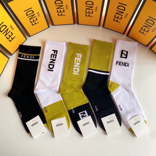 Wholesale Fendi Socks #1227551 $32.00 USD, Wholesale Quality Replica Fendi Socks