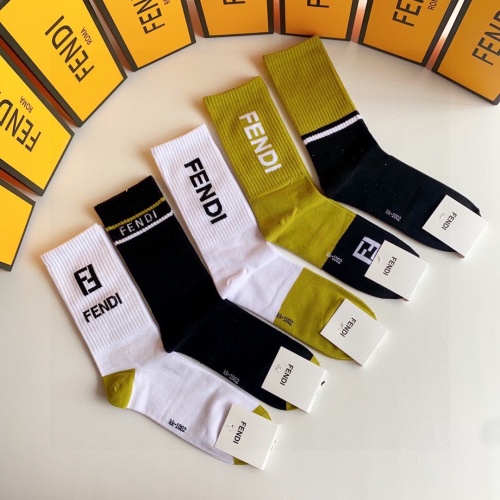 Replica Fendi Socks #1227551 $32.00 USD for Wholesale