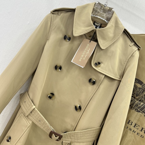 Replica Burberry Trench Coat Long Sleeved For Women #1228485 $172.00 USD for Wholesale