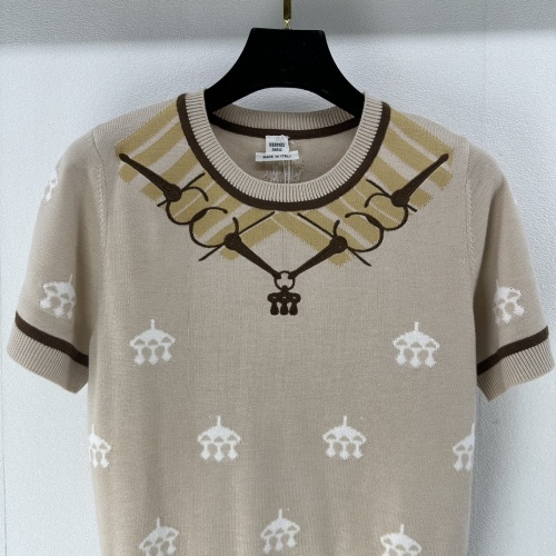 Replica Hermes Sweaters Short Sleeved For Women #1228530 $88.00 USD for Wholesale