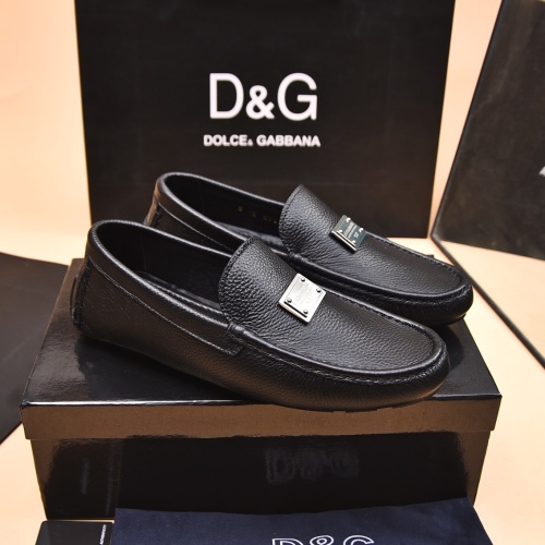 Replica Dolce & Gabbana D&G Leather Shoes For Men #1230282 $80.00 USD for Wholesale