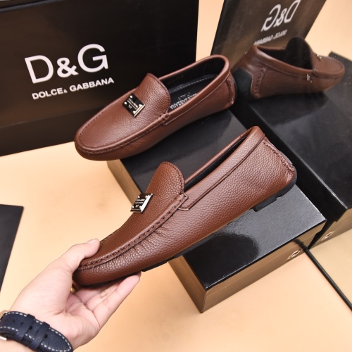 Replica Dolce & Gabbana D&G Leather Shoes For Men #1230286 $80.00 USD for Wholesale