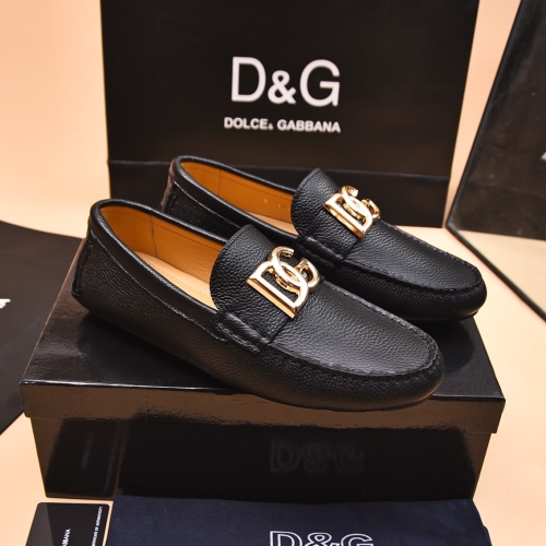 Replica Dolce & Gabbana D&G Leather Shoes For Men #1230291 $80.00 USD for Wholesale