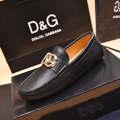 Replica Dolce & Gabbana D&G Leather Shoes For Men #1230291 $80.00 USD for Wholesale