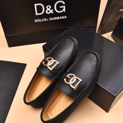 Replica Dolce & Gabbana D&G Leather Shoes For Men #1230291 $80.00 USD for Wholesale