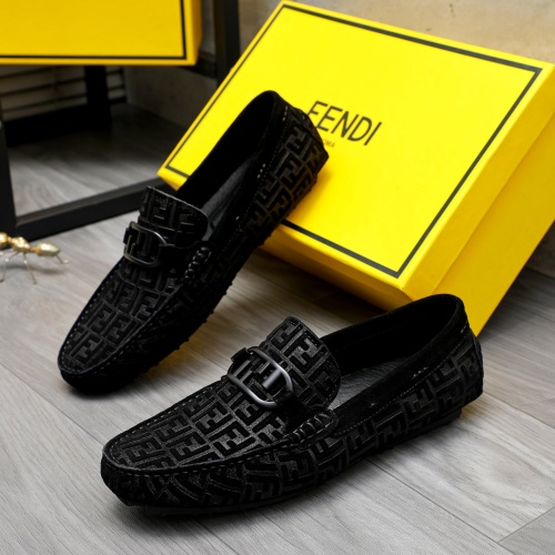 Wholesale Fendi Leather Shoes For Men #1230297 $68.00 USD, Wholesale Quality Replica Fendi Leather Shoes