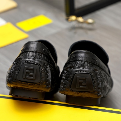 Replica Fendi Leather Shoes For Men #1230300 $72.00 USD for Wholesale