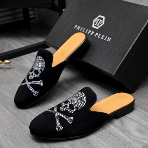 Replica Philipp Plein PP Slippers For Men #1230349 $72.00 USD for Wholesale