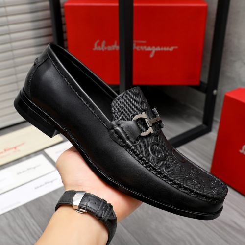 Replica Salvatore Ferragamo Leather Shoes For Men #1230362 $82.00 USD for Wholesale