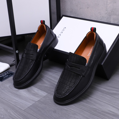 Replica Gucci Oxfords Shoes For Men #1230485 $88.00 USD for Wholesale