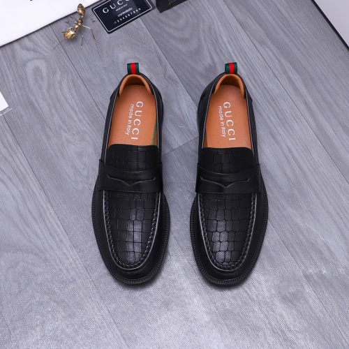 Replica Gucci Oxfords Shoes For Men #1230485 $88.00 USD for Wholesale