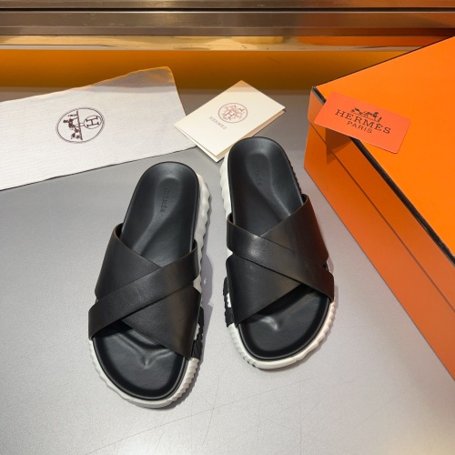 Replica Hermes Slippers For Men #1230505 $128.00 USD for Wholesale