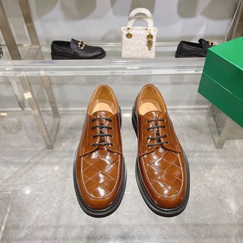 Replica Bottega Veneta BV Leather Shoes For Men #1230515 $150.00 USD for Wholesale