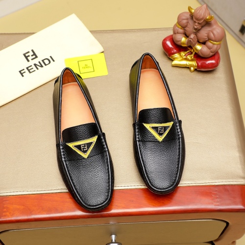 Wholesale Fendi Leather Shoes For Men #1230555 $68.00 USD, Wholesale Quality Replica Fendi Leather Shoes